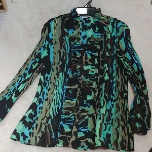 Signature by Larry Levine animal print top